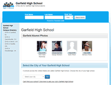 Tablet Screenshot of garfieldhighschoolalumni.com